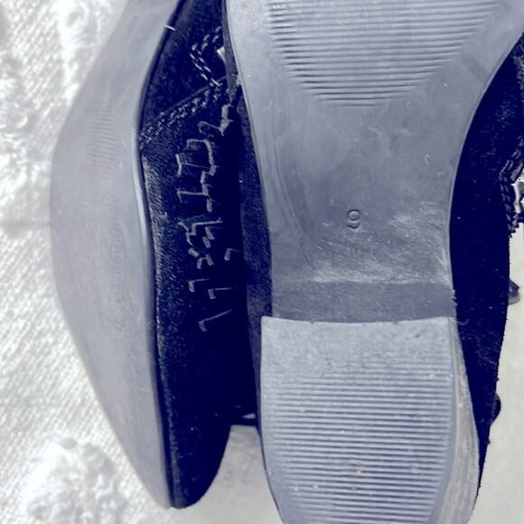 Seychelles Weekender By Anthropologie Black Suede Fringe Ankle Boots Size 9 - Picture 8 of 11
